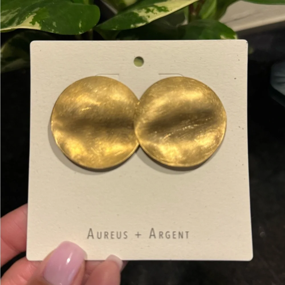 SCULPTURAL CIRCLES POST EARRINGS BY AUREUS + ARGENT - Picture 4 of 5